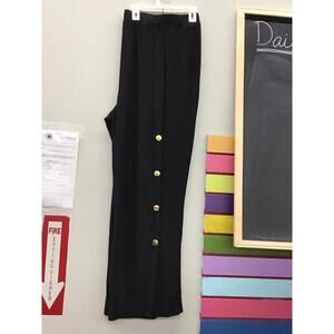 Antthony original wide leg casual pants black gold buttons size 3X new from HSN